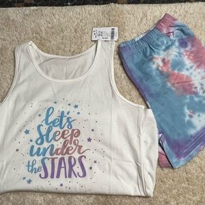 NWT Pajama Set Shirt and Shorts Kids Size 16